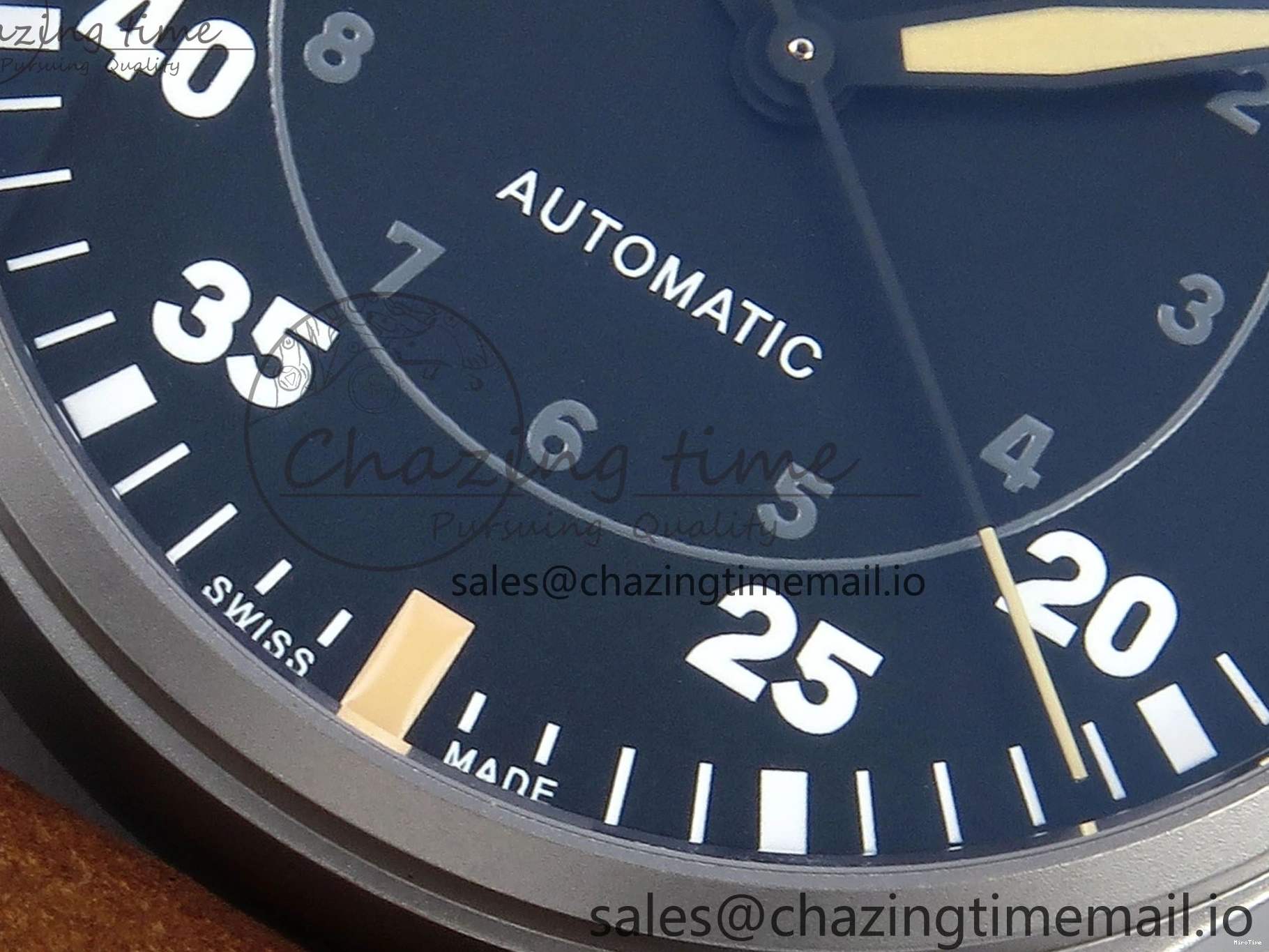 MIROTIME 0130 Big Pilot IW329701 M+F 1:1 Best Edition Black Dial on Brown Leather Strap MY RelaxedFit 7005